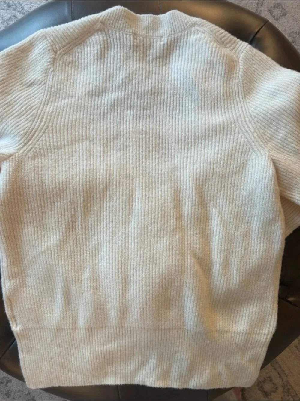 Madewell Cream Square-Neck Ribbed Women's Sweater